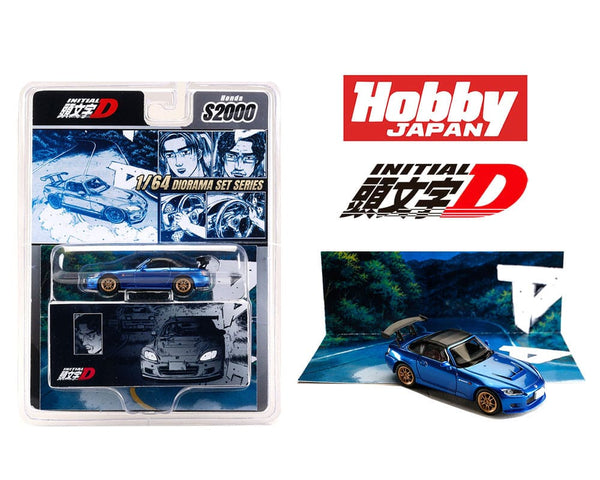 Honda S2000 Initial D with Collector Cards Toshiya Joshima VS Takumi Fujiwara Hobby Japan 1:64
