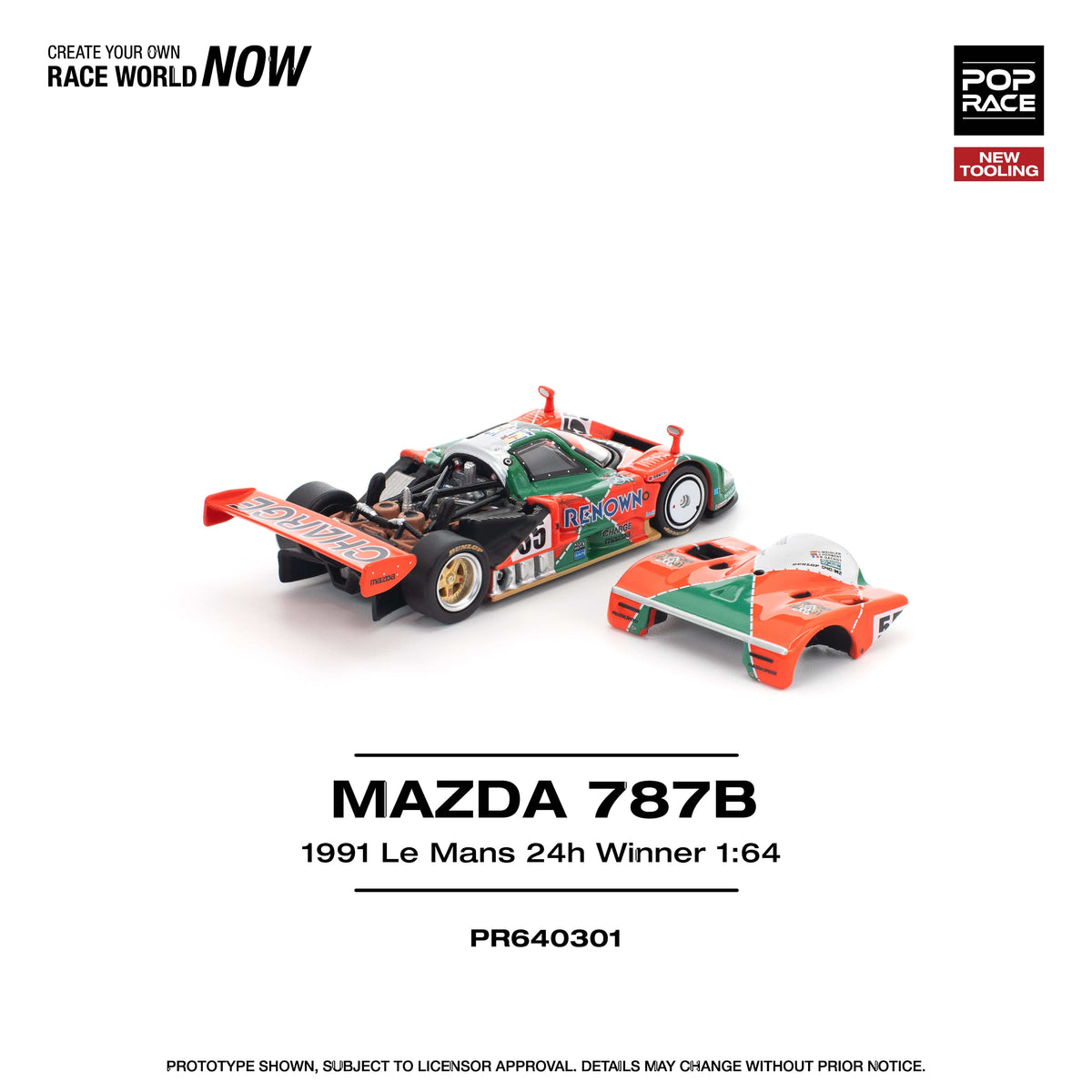 (Pre-order) Mazda 787B 1991 Le Mans 24h Winner 1/64 Pop Race