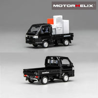 Honda Acty Truck Customized Black Motorhelix 1/64 Scale