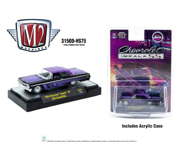 1964 Chevrolet Impala SS 409 Convertible Black Hobby Exclusive M2 Machines