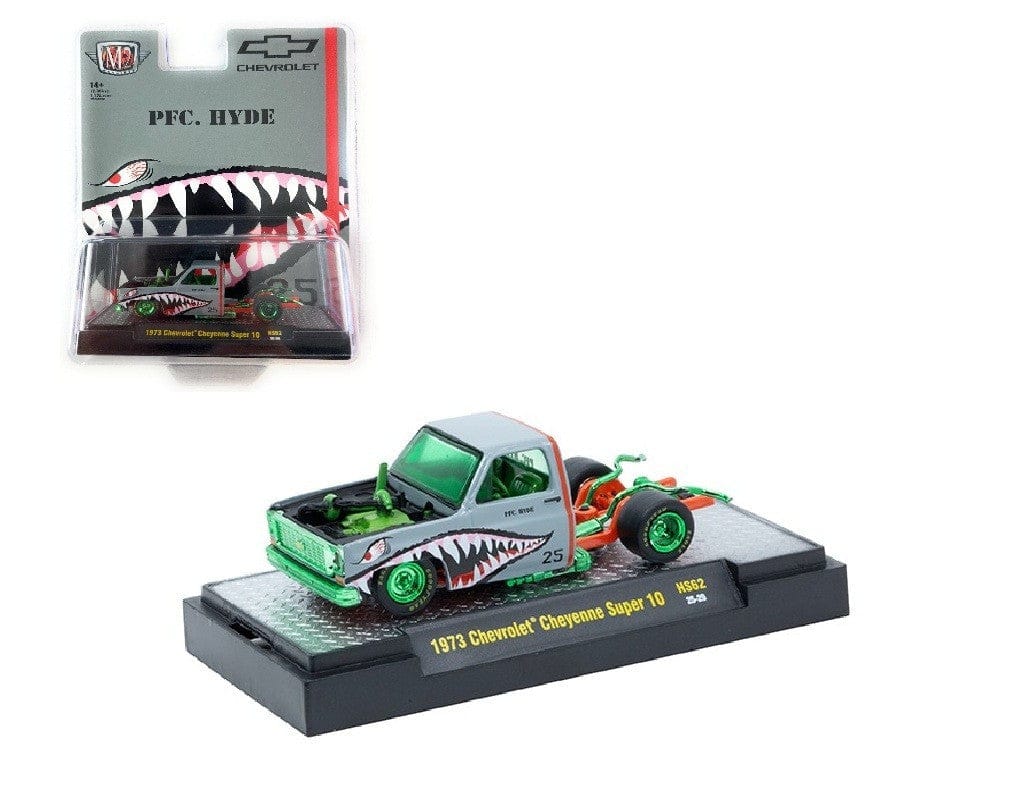 Chase 1973 Chevrolet Cheyenne Super 10 “PFC. HYDE” Shark Face M2 Machines