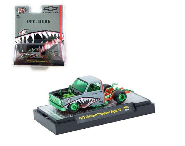 Chase 1973 Chevrolet Cheyenne Super 10 “PFC. HYDE” Shark Face M2 Machines