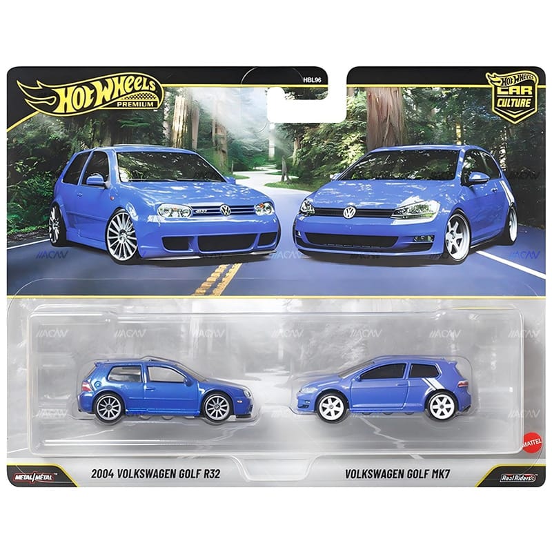 (Pre-order) 2004 VW Gulf R32 NT Volkswagen Golf MK7 CF Hot Wheels 2 Pack
