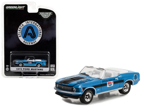 1970 Ford Mustang Mach 1 428 Cobra Jet Convertible Atlanta International Raceway Official Pace Car Hobby Exclusive Greenlight 1:64 scale 30363
