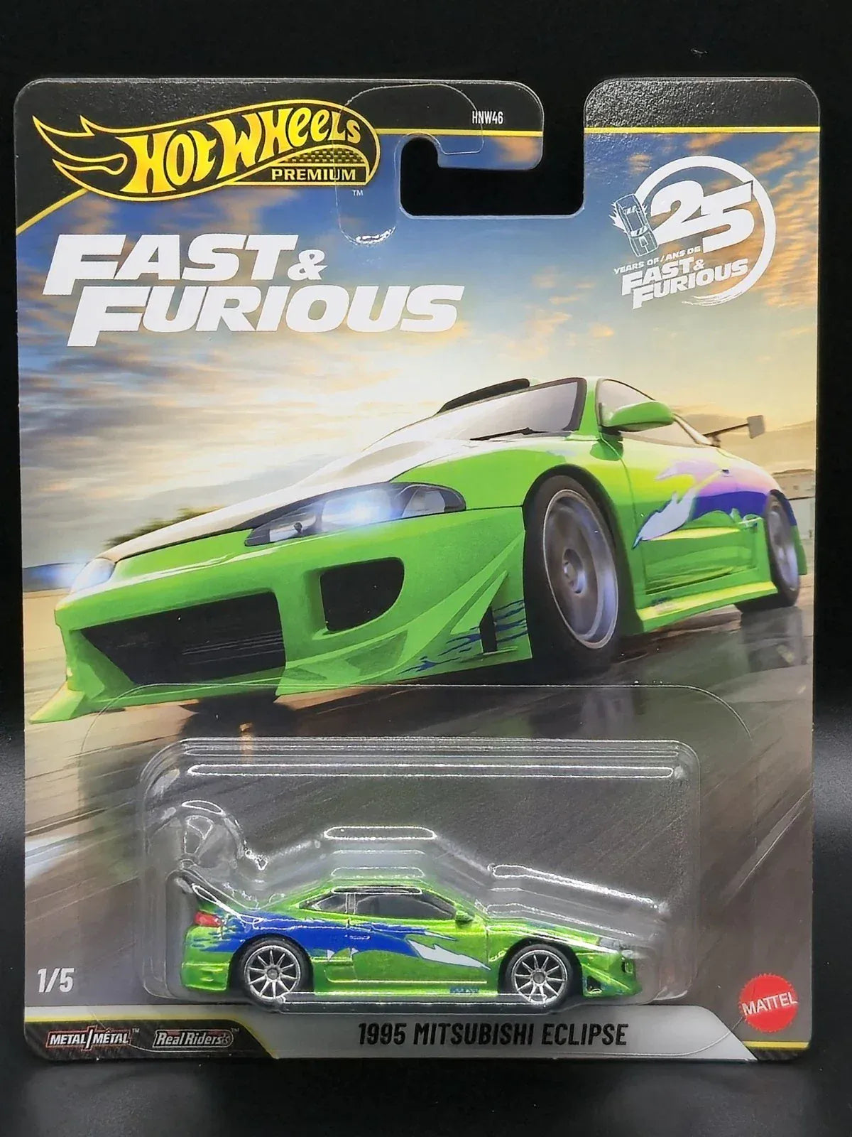 Chase Chrome Mitsubishi Eclipse Fast & Furious 25th Anniversary Hot Wheels