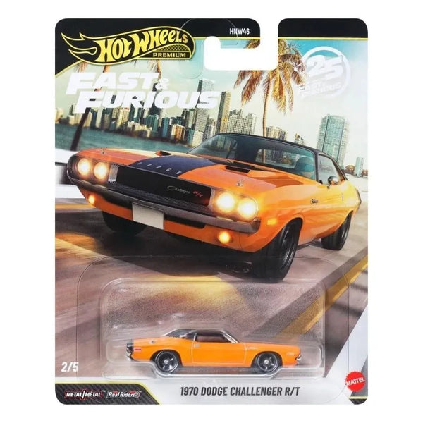 1970 Dodge Challenger R/T Orange Fast & Furious 25th Anniversary Hot Wheels Car Culture (Copy)