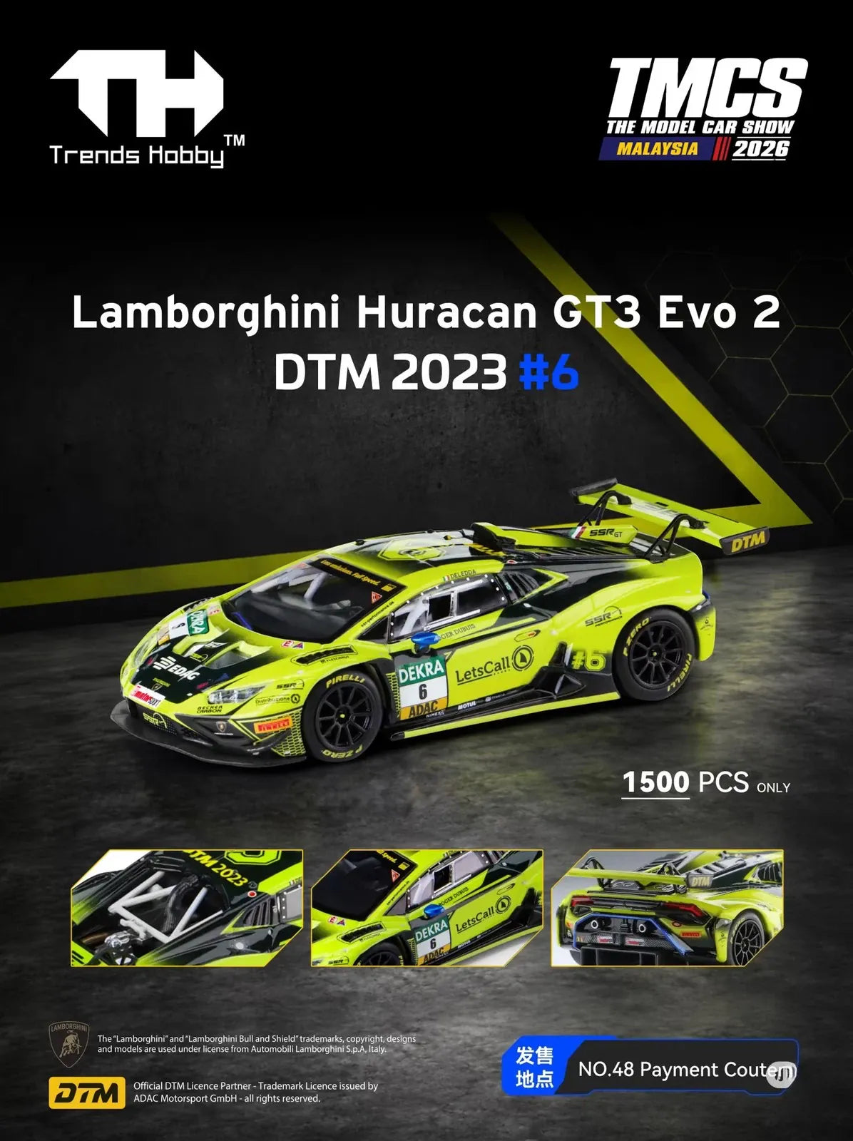 Lamborghini Huracán GT3 Evo2 DTM #6 TMCS 2026 Exclusive 