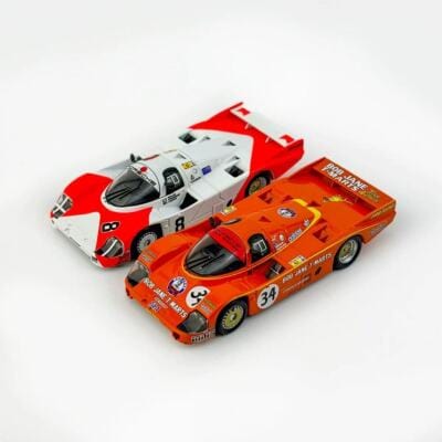 (arriving in July) 2x car set Porsche 956 No.8 6th 24H Le Mans 1983 B.Wollek K.Ludwig S.Johansson - 1983 Le Mans No.34 Brock/Perkins Sparky Tiny Exclusive 1/64 scale 