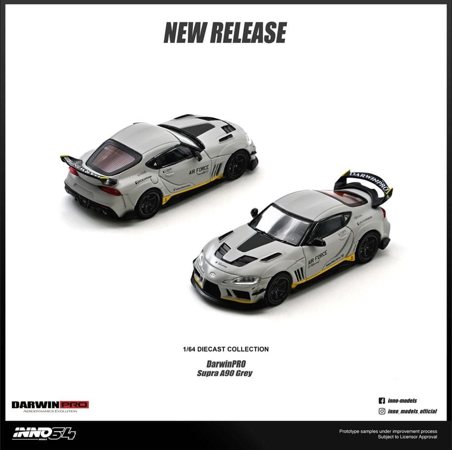Toyota Supra A90 Darwin Pro Matte Grey Inno64 1/64 scale