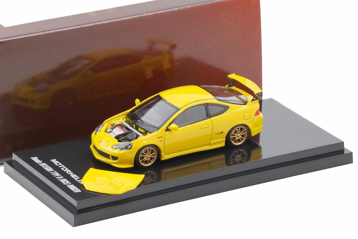 Honda Integra DC5 Mugen Phoenix Yellow 1/64 | Motorhelix M65810