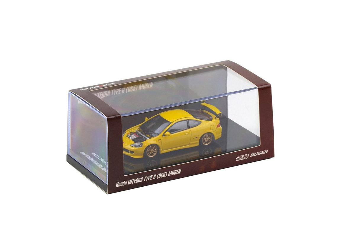 Honda Integra DC5 Mugen Phoenix Yellow 1/64 | Motorhelix M65810