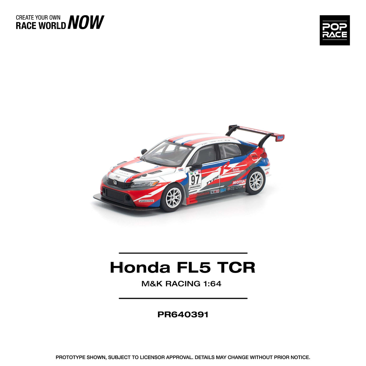 Honda Civic FL5 TCR M&K Racing 1/64 | Pop Race PR640391