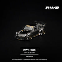 Porsche RWB 930 Gun Metal 1/64 | Pop Race PR640559