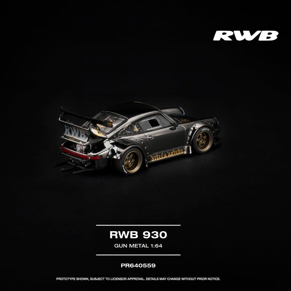 Porsche RWB 930 Gun Metal 1/64 | Pop Race PR640559