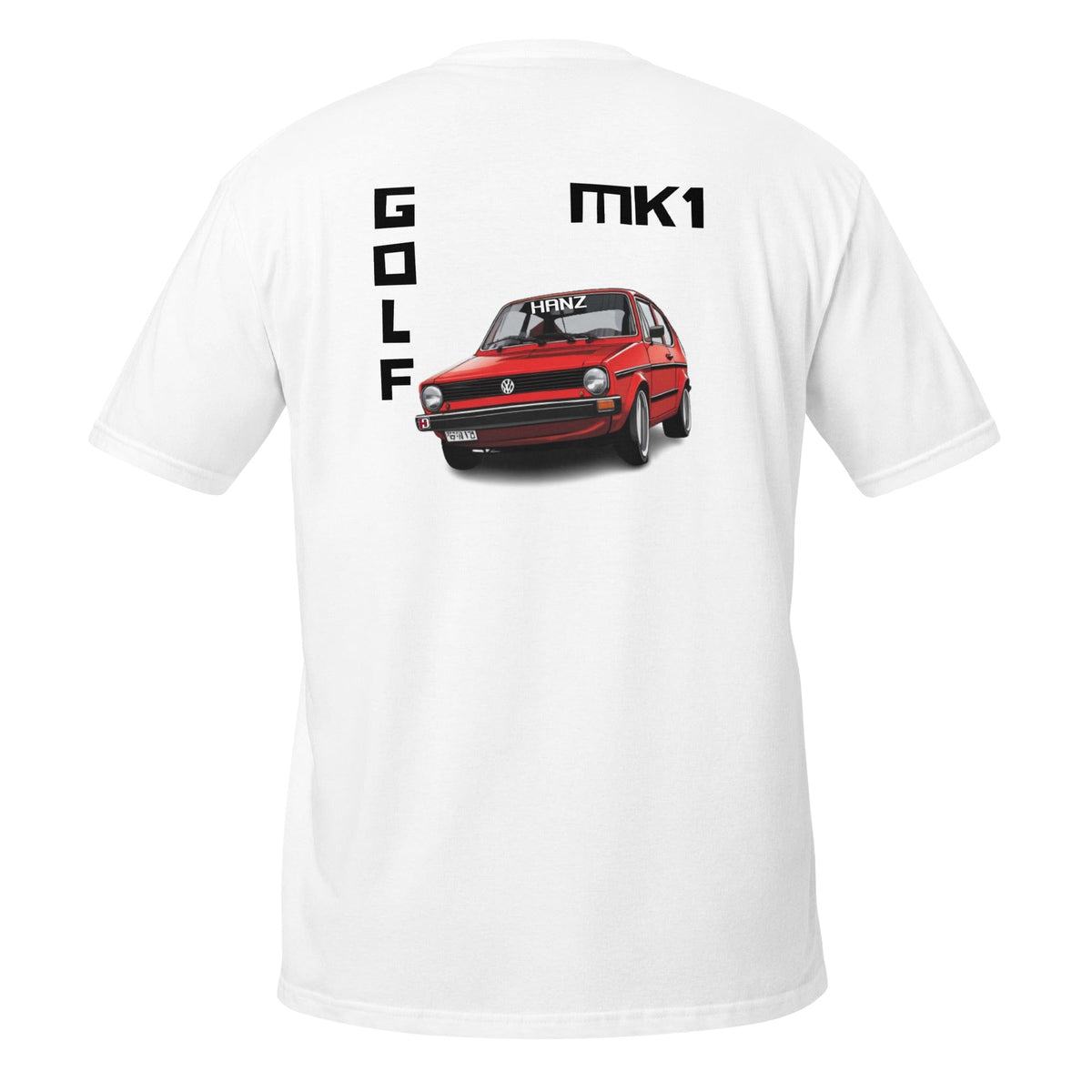 VW Red Golf MK1 T-Shirt Unisex White