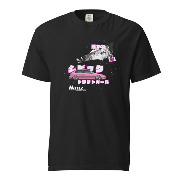 Pink Civic EK Anime Style Heavyweight T-shirt