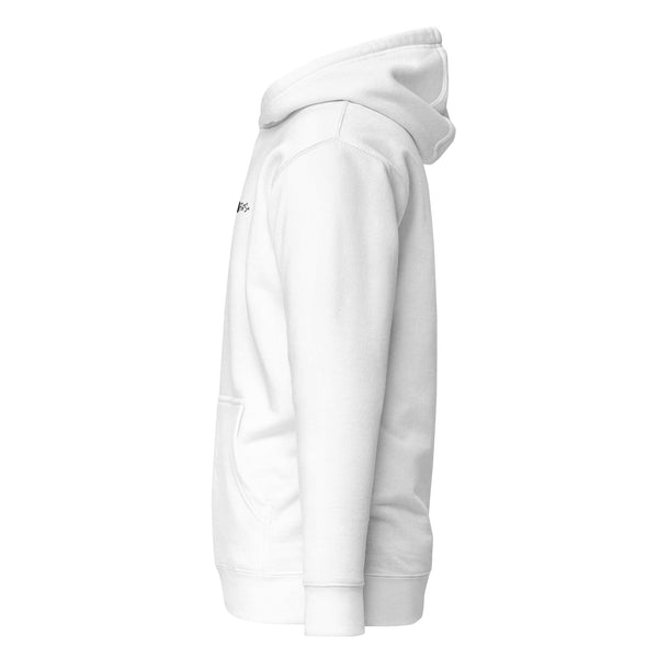 Minimalistic Flat Six Hoodie Black on White