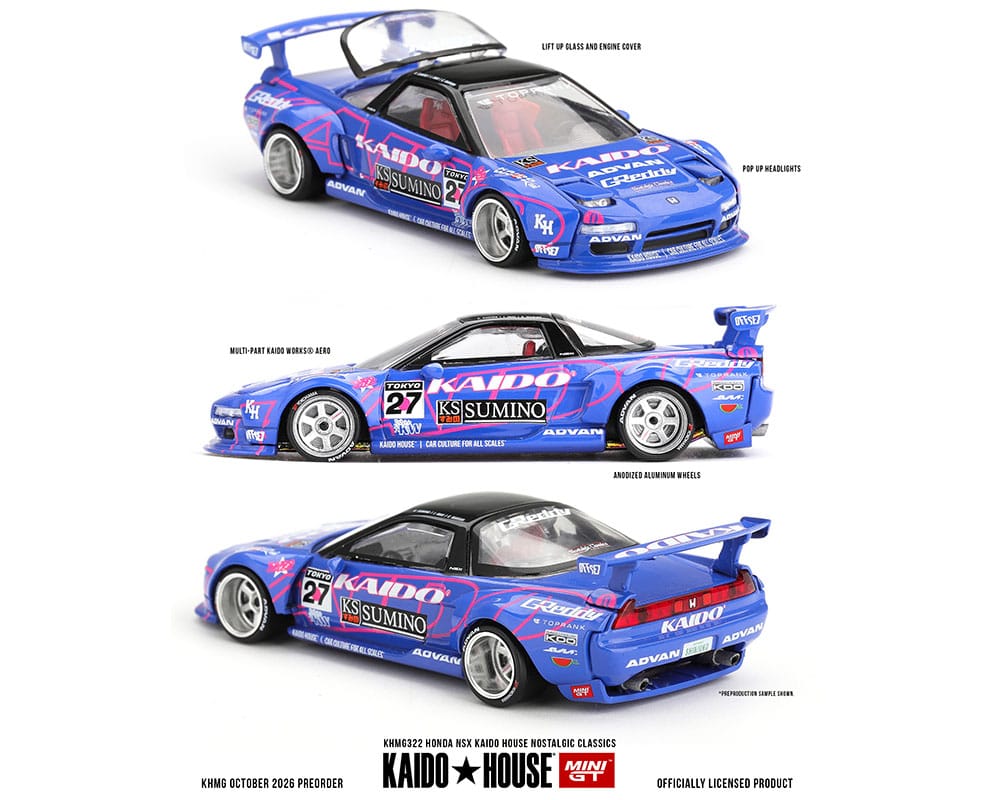 Honda NSX Nostalgic Classics Blue 1/64 | Kaido House KHMG322