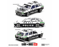 Datsun 510 Wagon Police Black 1/64 | Kaido House KHMG321