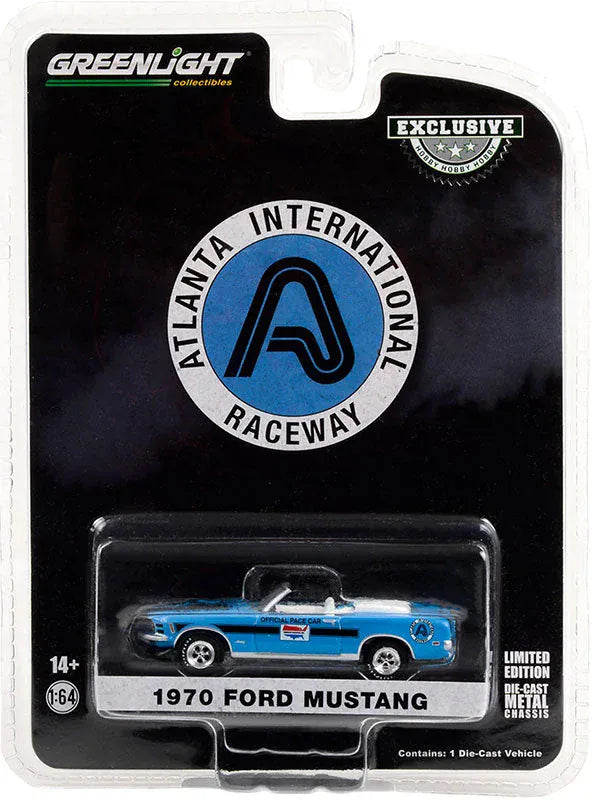 1970 Ford Mustang Mach 1 428 Cobra Jet Convertible Atlanta International Raceway Official Pace Car Hobby Exclusive Greenlight 1:64 scale 30363